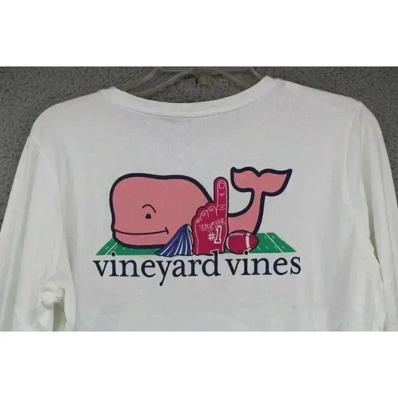 Vineyard Vines Women's Long Sleeve Tee-Shirt-"We're #1"-Logo-Size Medium - Picture 6 of 7